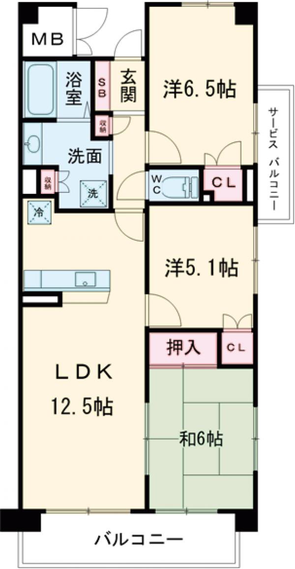 UURコート茨木東中条の間取り