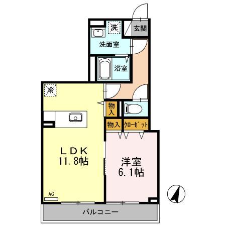ルミエール久が原・302号室の間取り