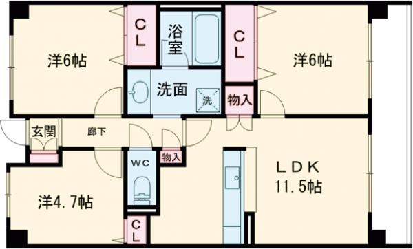 貝塚リープレックスリズの間取り