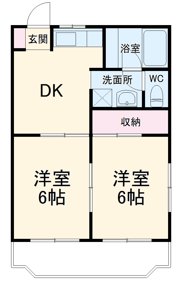マンションヤマダAの間取り