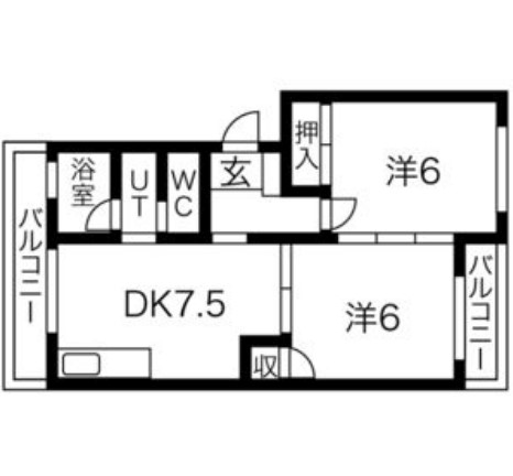 中原マンションの間取り