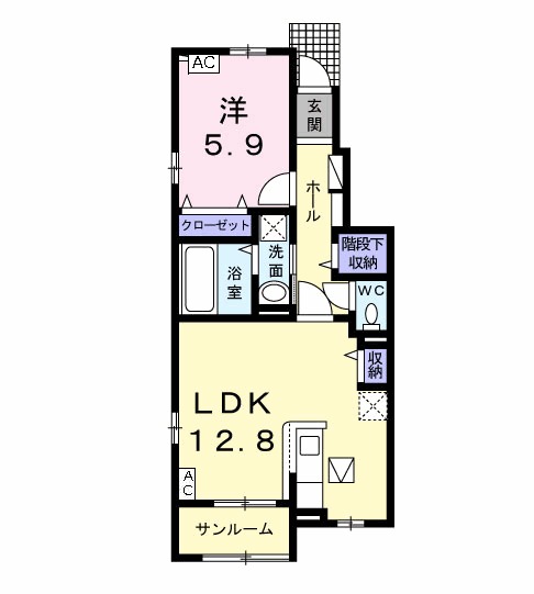 クエイルBの間取り