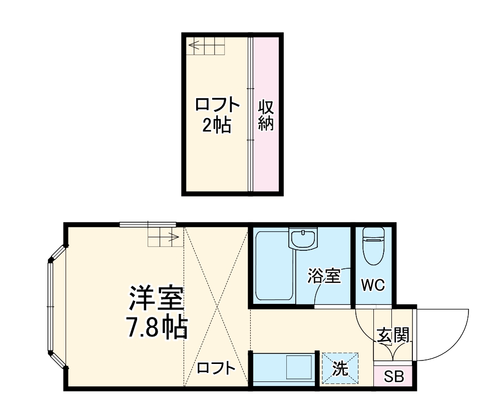パンシオン善行N0.2の間取り