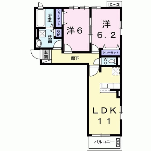 エレガンテ ソーレの間取り