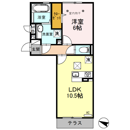 ロイジェントパークス草加手代　Ｂの間取り