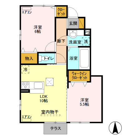 クレール半田の間取り