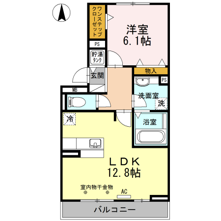 グランデタカオカ Cの間取り