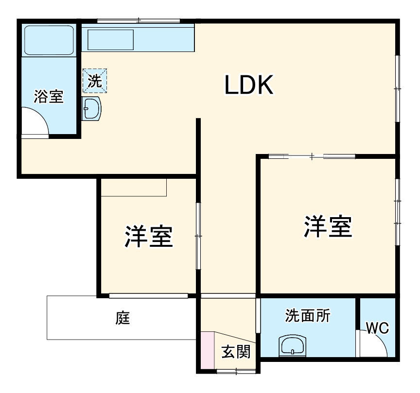 住吉町戸建借家の間取り