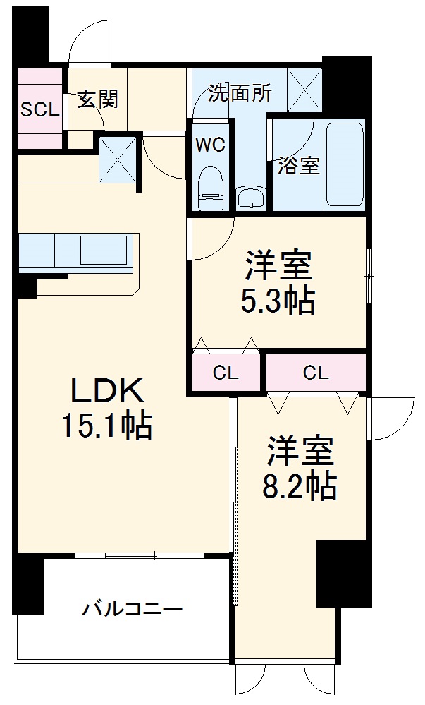 スリーアイランドタワー星ヶ丘の間取り