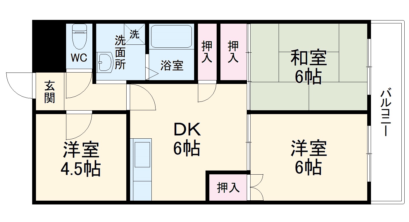 パークサイド田中2号館の間取り