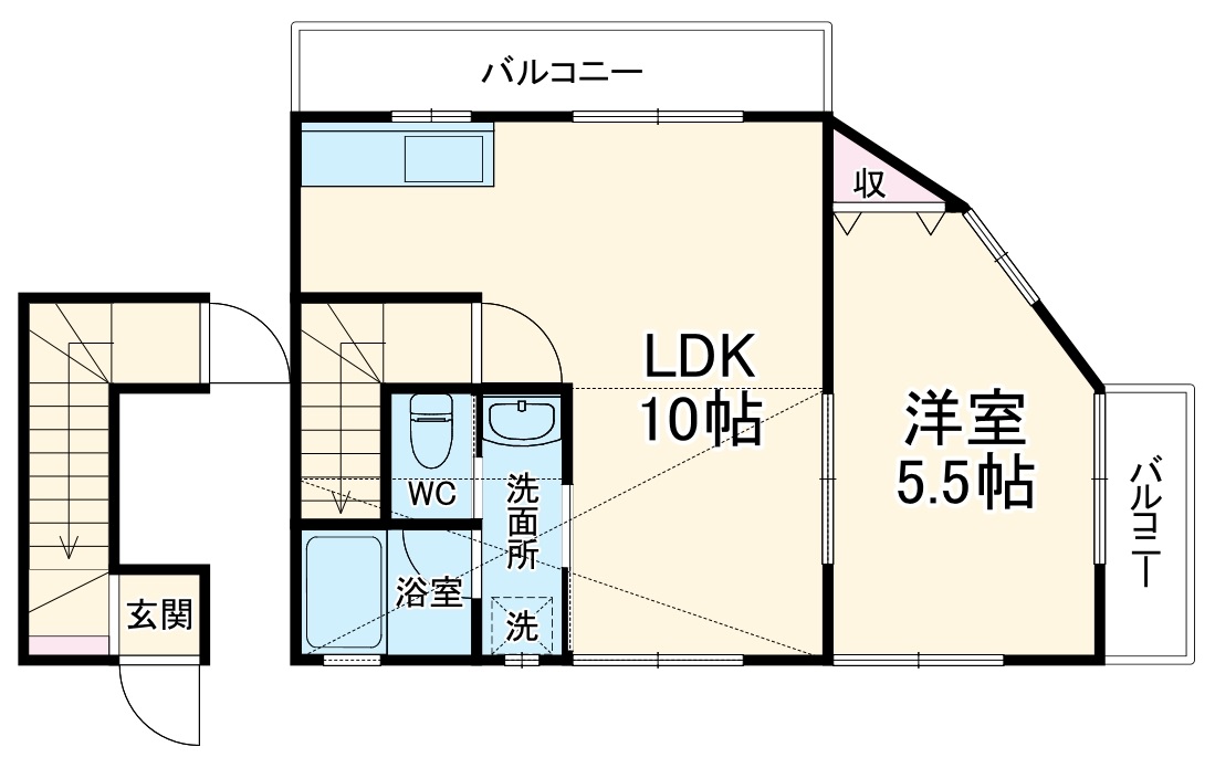 ソフテイルの間取り
