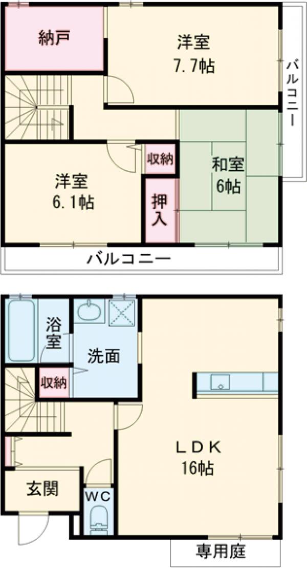 ジュネスト2番館の間取り