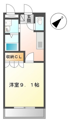 サンハイツ折坂の間取り