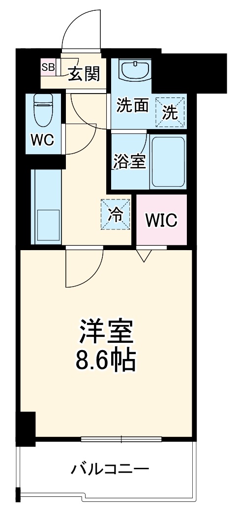 ライムグリーンの間取り