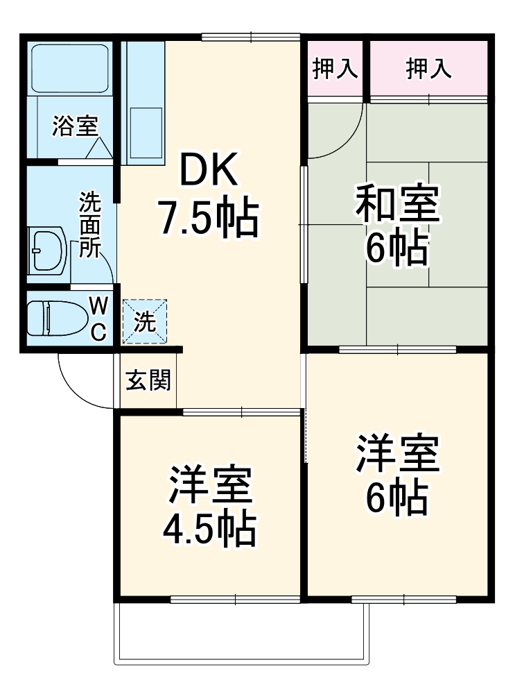 コーポアザレア・203号室の間取り