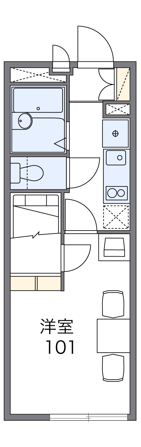 レオパレス鬼崎Ⅱの間取り