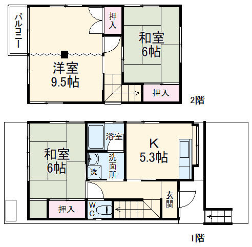 レントハウス南増尾の間取り