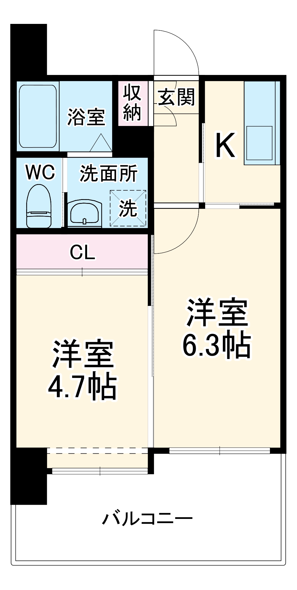 エルスタンザ天神東の間取り