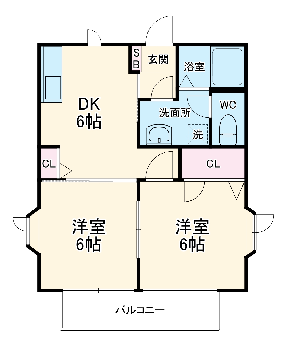 グリーンシンフォニーAの間取り