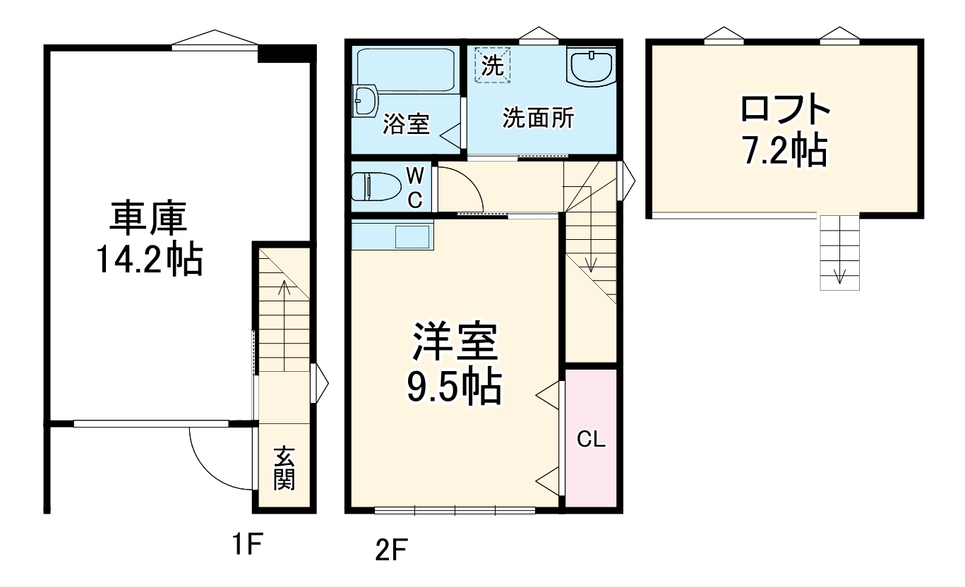 Garage houseの間取り