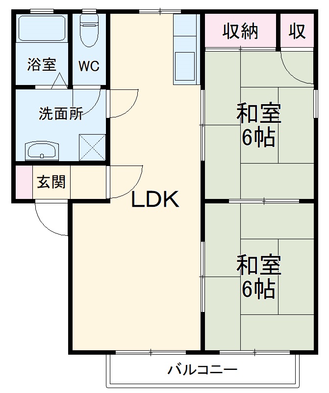ジュネス35Bの間取り