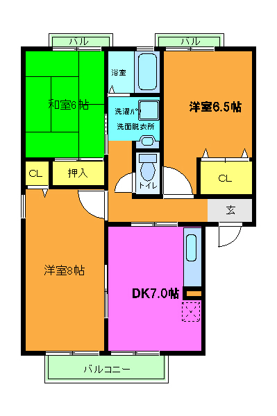 ヴィレッジ海印の間取り