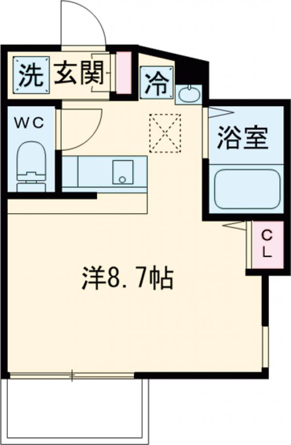 サンシエ祐天寺の間取り