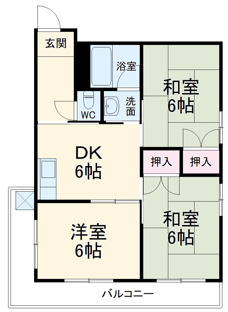コーポやすり苑の間取り