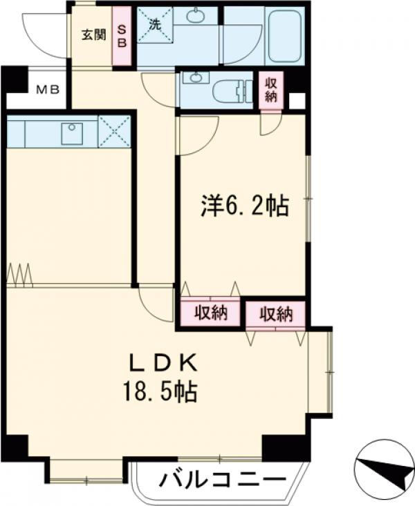 エクセルシア池尻の間取り
