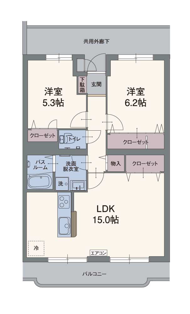 ソレアードKの間取り