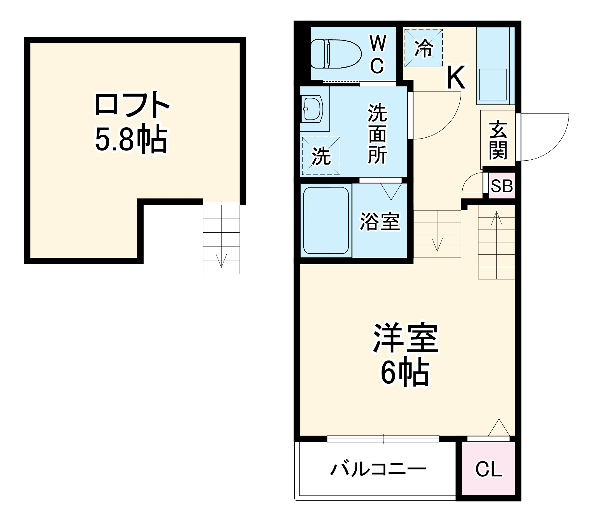 ハーモニーテラス烏森の間取り
