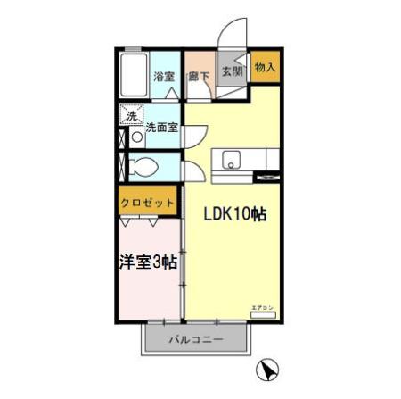 ＯＣ１・202号室の間取り