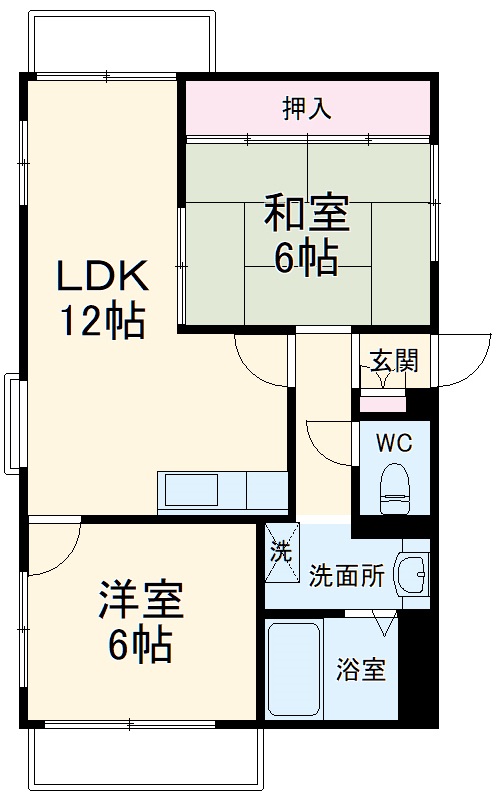 レジデンス内田橋の間取り