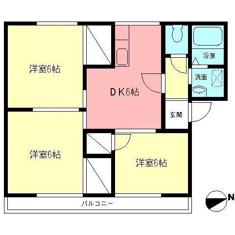 スミール井上Aの間取り