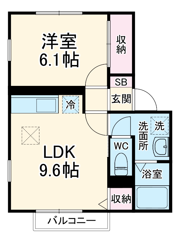 アーバンライフ南台Bの間取り