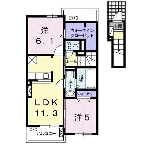 カーフ ヒルズ Ⅰの間取り