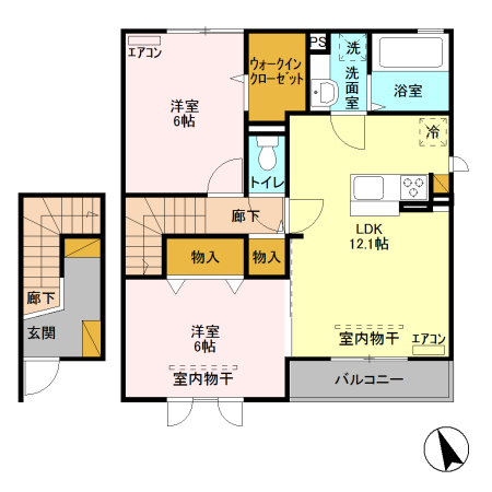 ピーノ・スミレ Bの間取り