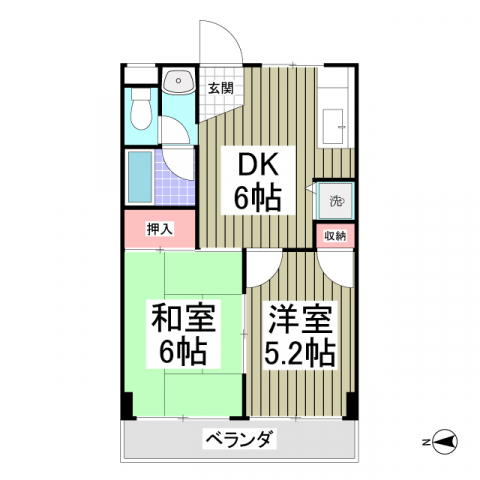 東部マンションの間取り
