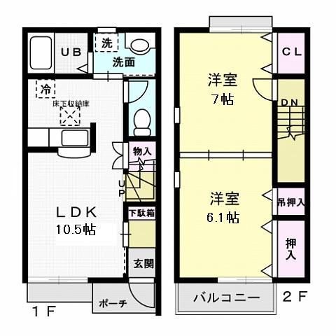 メゾン・グラシア Bの間取り