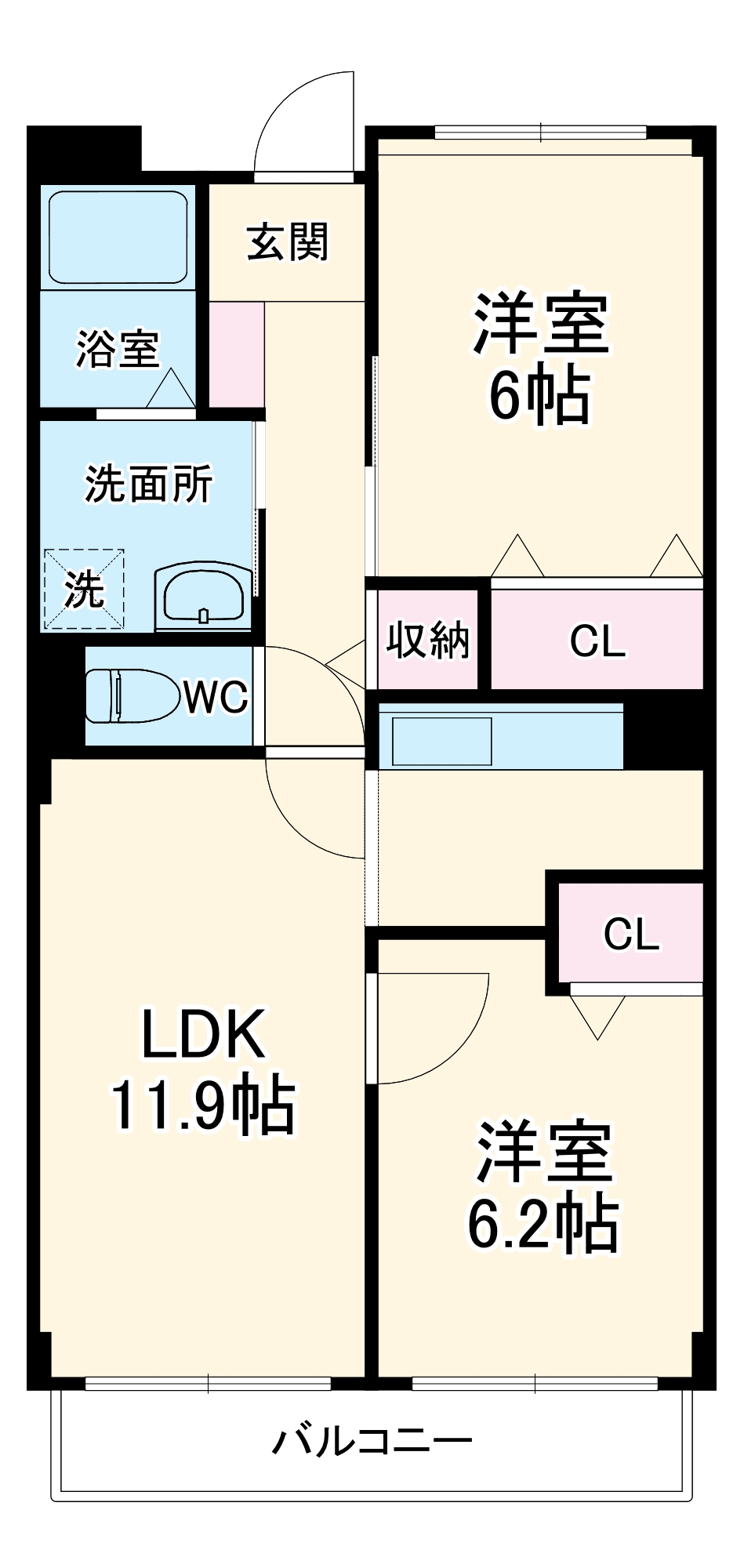 パルテールAの間取り
