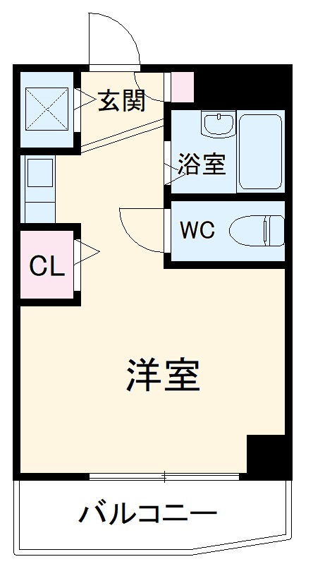 キャッスルマンション箱崎B号館の間取り