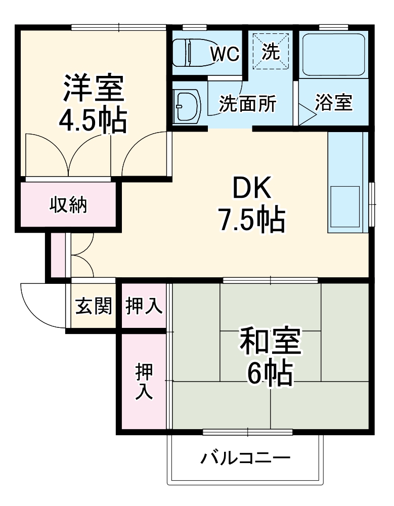 コーポ不二美の間取り