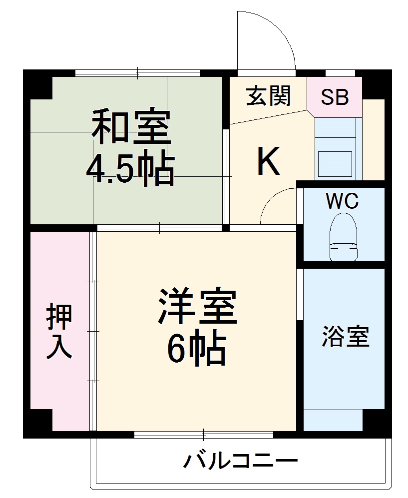 ビレッジハウス長沼2号棟の間取り