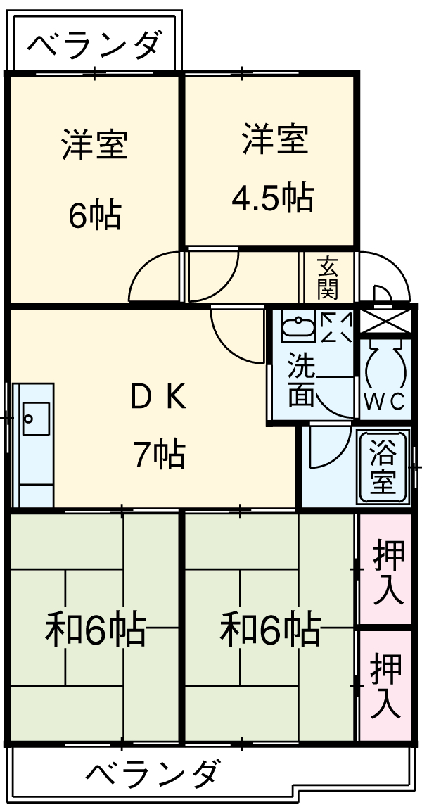 第2マンション鈴木の間取り