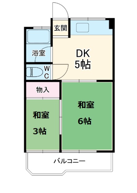 コーポタチバナ・3-B号室の間取り