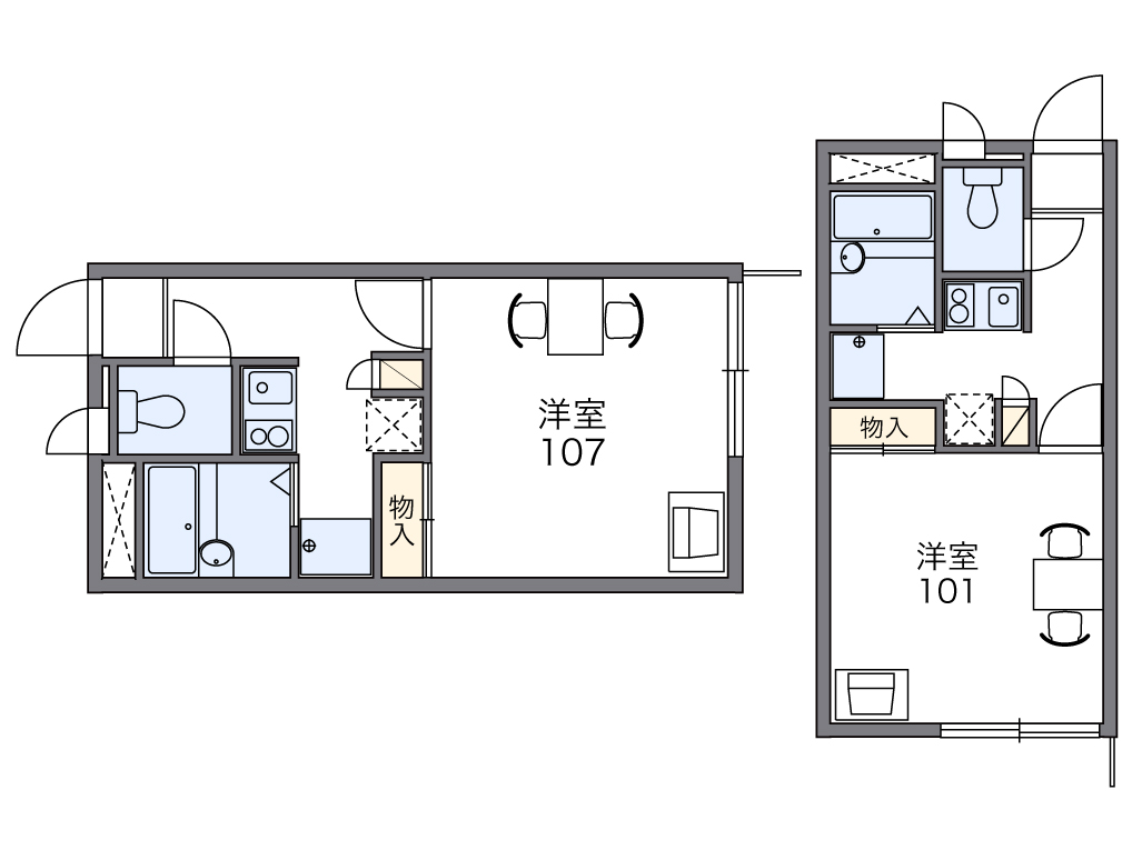 レオパレスO-SAMの間取り