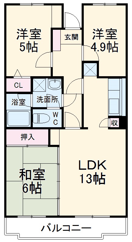 ヴェルジュ三家向の間取り