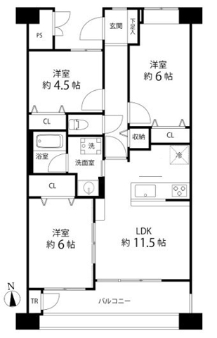 ブールヴァル舞岡の間取り