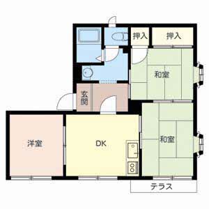 ハイツ曽根の間取り