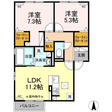 エスポワールYVIの間取り